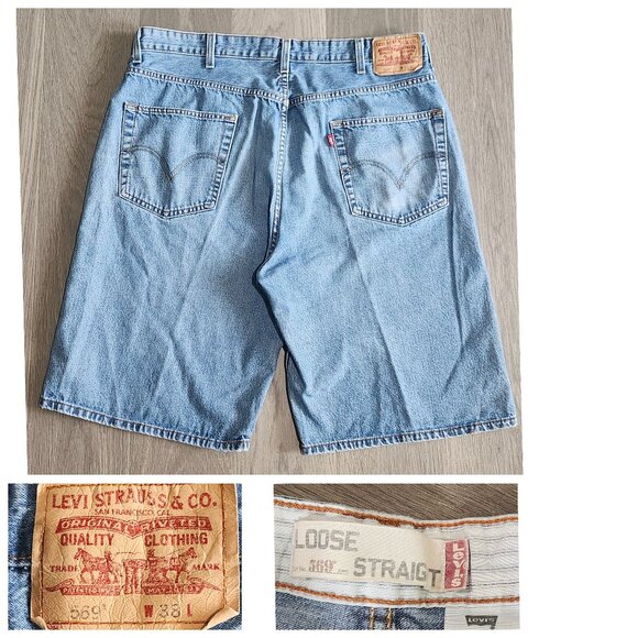 Levi's 569 Men Size 38W Loose Fit Y2K Shorts Jeans - Picture 1 of 15